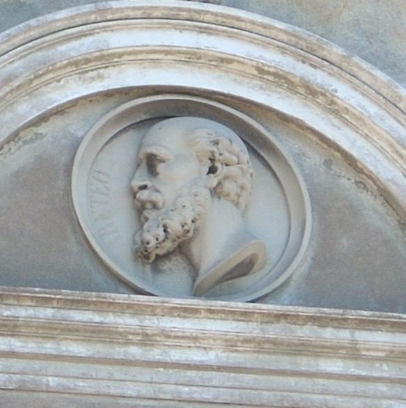Aretaeus of Cappadocia s bas-relief, Old Ospedale Maggiore, Vercelli. Italy - 02.JPG